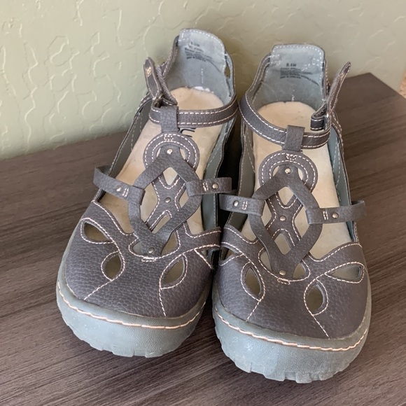 JBU JAMBU Sydney Gray Mary Jane Vegan Faux Leather Sandals Size 8.5 - Picture 4 of 10